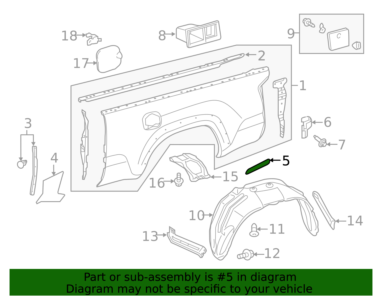 2016-2023 Toyota Tacoma Side Panel Protector | Passenger