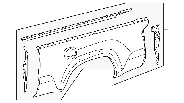 TOYOTA2000GT バスタオル　右向きと左向き 65500-04440 - Side Panel - 2016-2023 Toyota Tacoma | OEM