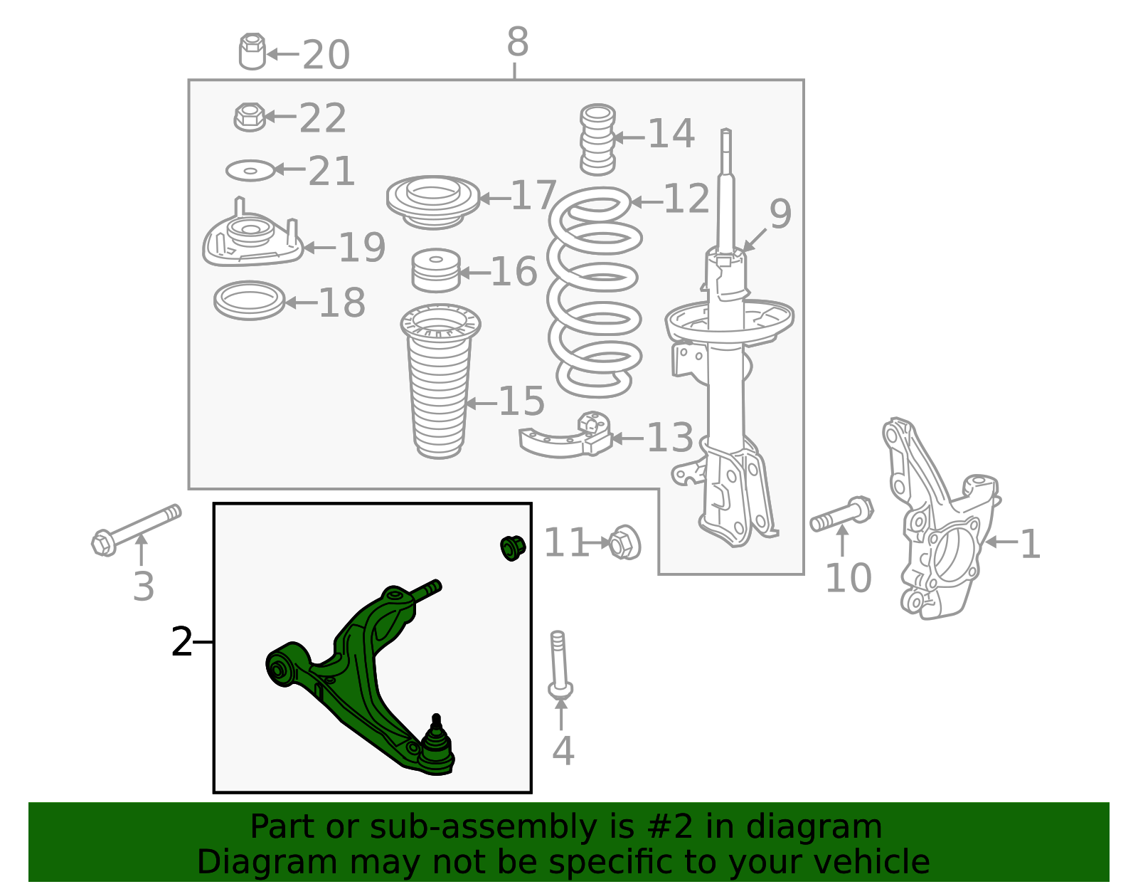 2009-2015 Honda Pilot Lower Control Arm 51350-SZA-A07 | OEM Parts