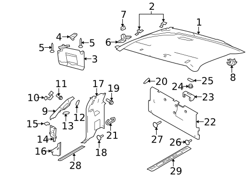 Interior Trim - Cab for 2014 Ford F-150 #2