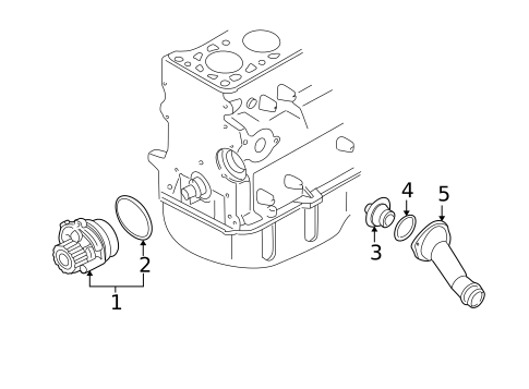 Water Pump for 2005 Volkswagen Jetta #1