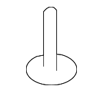 864384A100 - Body: Front Seal Clip for Hyundai: Accent, Elantra, Elantra Coupe, Entourage, Equus, Genesis, Genesis Coupe, Santa Fe, Santa Fe Sport, Santa Fe XL, Sonata, Tiburon, Tucson, XG300, XG350 Image