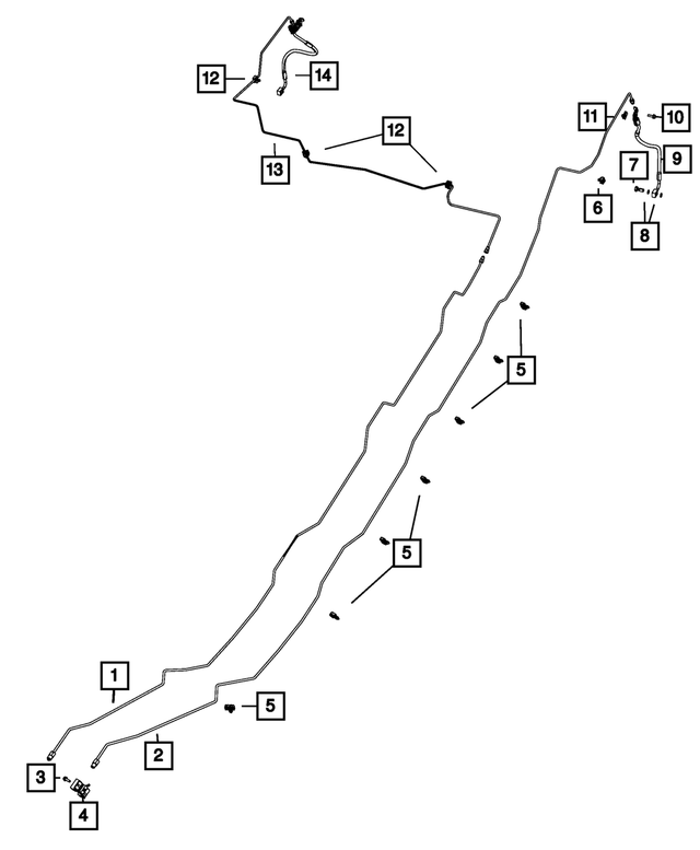 52129132AF - Brakes: Brake Tube for Mopar Image image