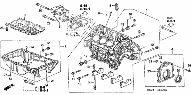 Cylinder Block - Oil Pan for 2002 Acura MDX #0