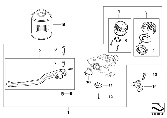 32727673917 - : Clamp With Mirror Mount - M5 for BMW-Motorrad Image