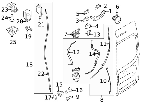 Lock & Hardware for 2020 Ford Transit-350 HD #1