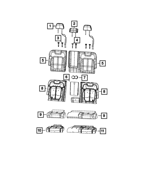 Rear Seats - Second Row for 2024 Jeep Grand Cherokee L #10