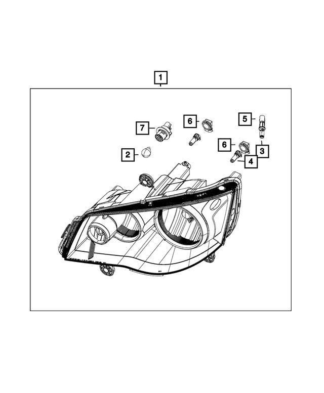 68206501AE - Electrical: Headlamp Park And Turn Lamp, Left for Mopar Image