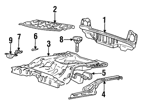 Rear Body for 1992 Hyundai Elantra #0