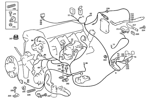 Engine Cable Harness for 1986 Mercedes-Benz 190E #1