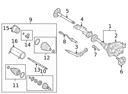 Front Axle for 2007 Chevrolet Silverado 1500 Classic #1