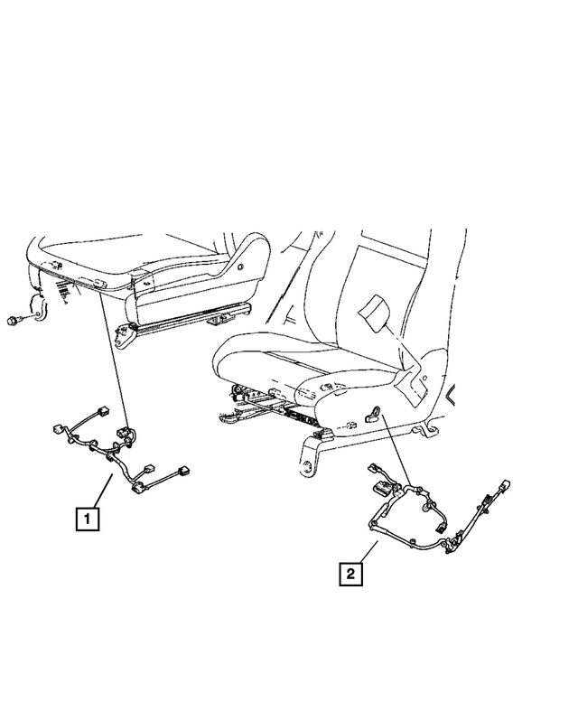 68030895AA - Electrical: Seat Wiring, Right for Chrysler: Town &amp; Country | Dodge: Grand Caravan Image