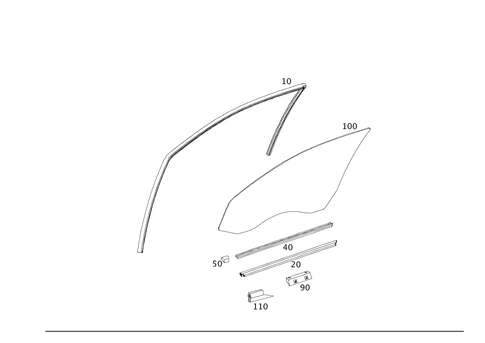 Front Door Windows for 2006 Mercedes-Benz E320 #0