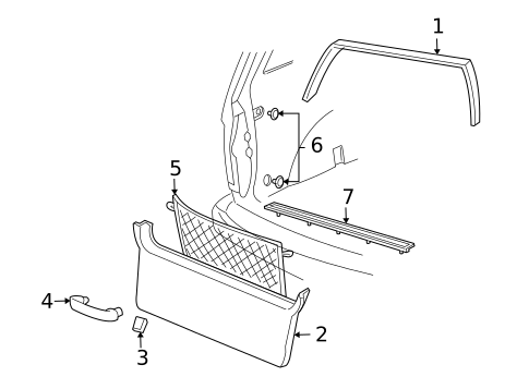 Interior Trim for 2004 Mercury Monterey #0