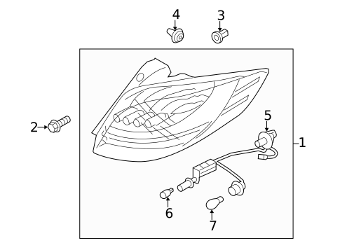 Tail Lamps for 2015 Hyundai Veloster #1