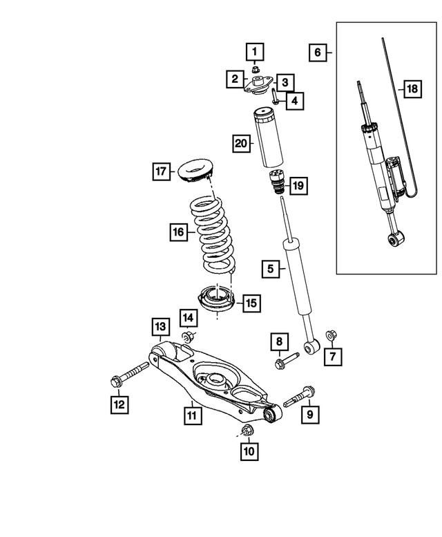 68260193AB - : Suspension Shock Absorber for Mopar Image
