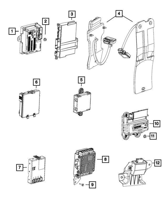 68383660AE - Electrical: Transfer Case Control Module for Mopar Image image
