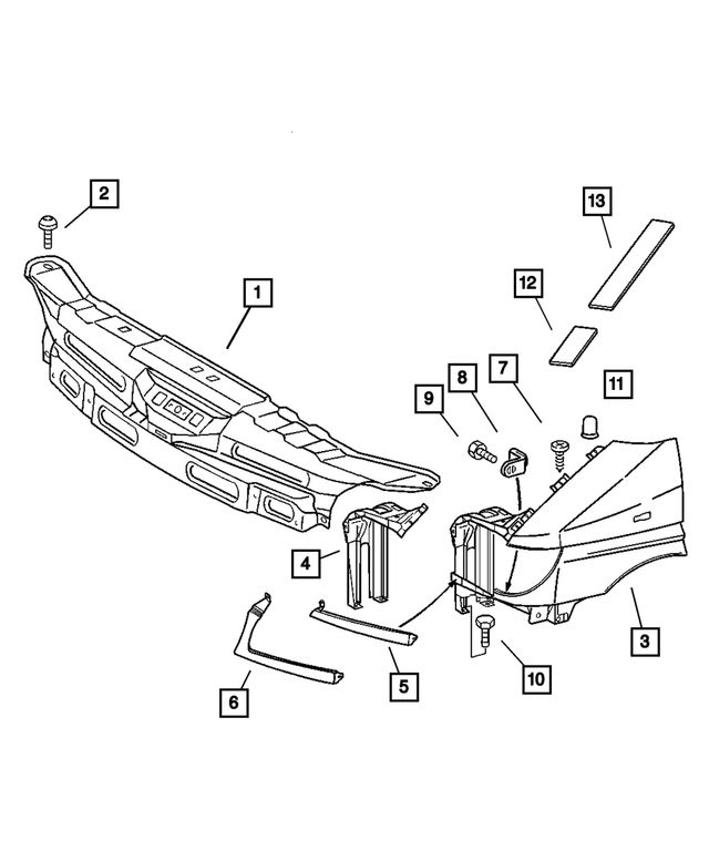 5104165AA - Body Sheet Metal Except Doors: Radiator Closure Panel Support, Left for Mopar Image