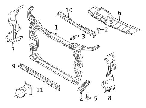 Radiator Support for 2025 Audi SQ5 Sportback #0