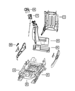 68024926AA - Interior Trim: Seat Adjuster Handle Towel Bar for Mopar Image