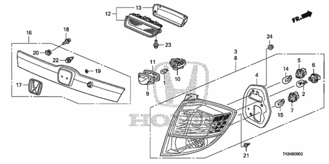 Taillight - License Light for 2012 Honda Fit #0