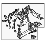 64500IT000 - Body: Apron/Rail Assembly for Genesis: Electrified GV70 Image