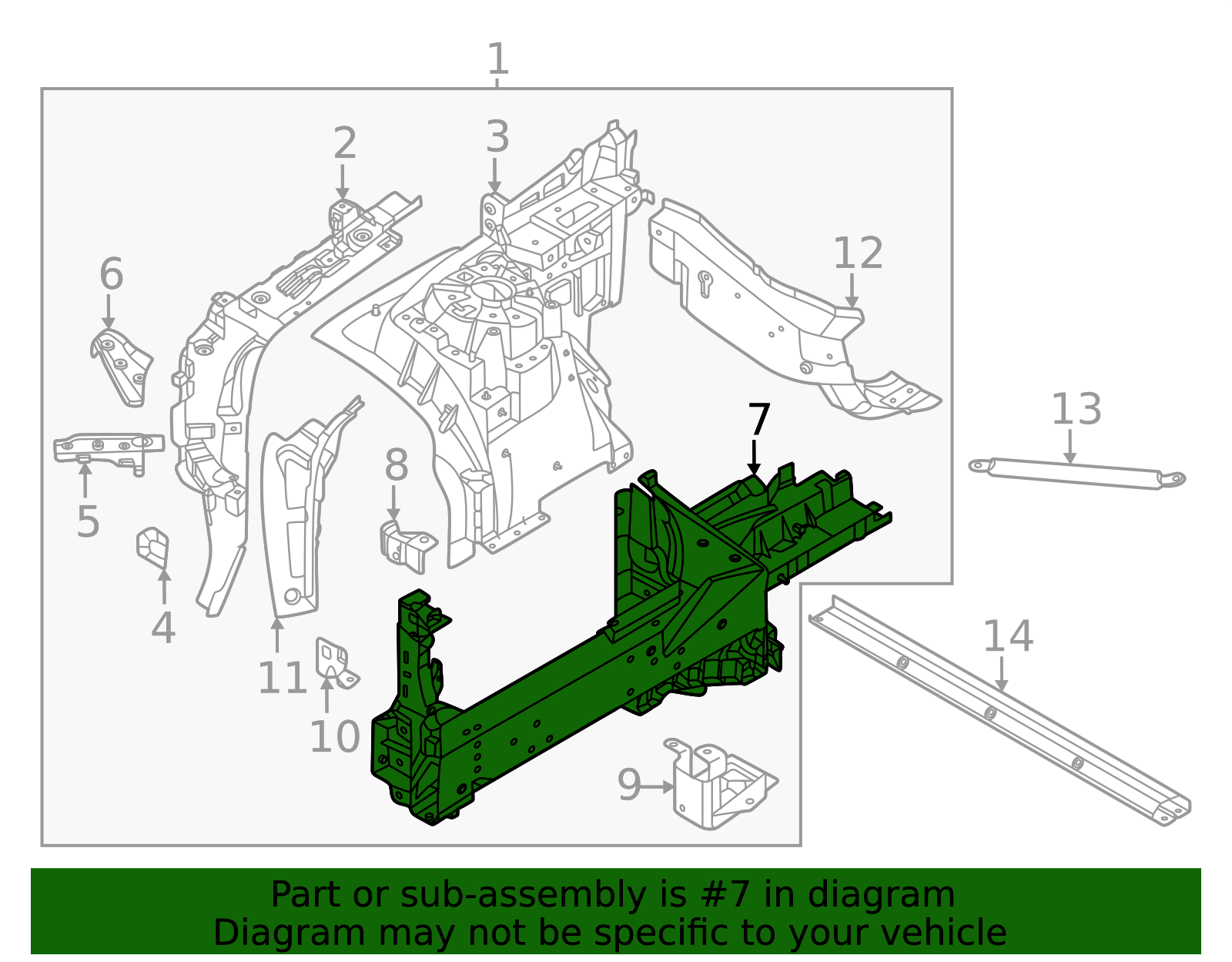 2023-2025 Genesis Electrified GV70 Lower Rail 64601-IT000 | QuirkParts