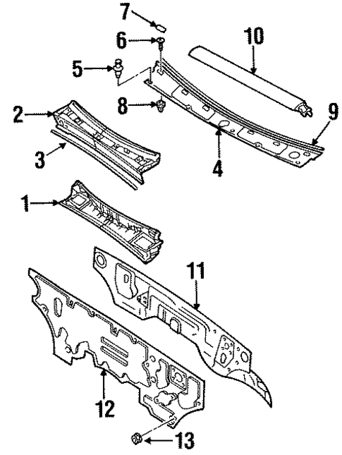 Cowl for 2004 Isuzu Axiom #0