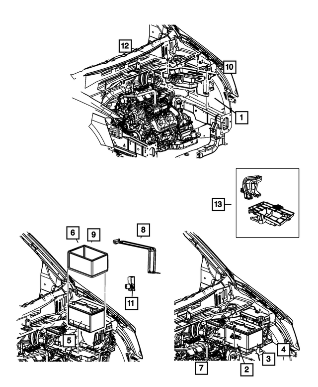 « BP34F101AA – Electrical : Ensemble De Rangement Batterie, Asie-pacifique pour Mopar Image »