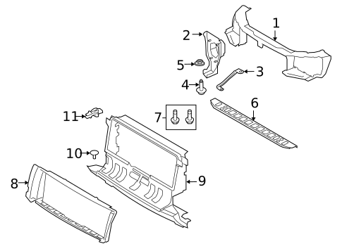 Radiator Support for 2009 Land Rover LR2 #0