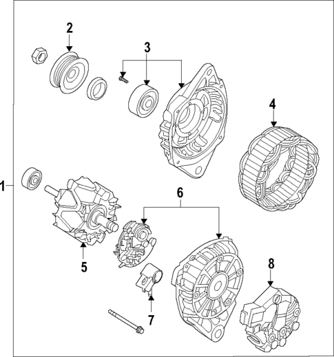 Alternator for 2008 Kia Spectra5 #0