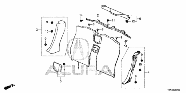 Rear Side Lining for 2019 Acura NSX #0