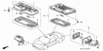 34250SL4003ZP - Electrical/Exhaust/Heater/Fuel: LIGHT ASSY., INTERIOR *NH293L* (SEAGULL GRAY) for Acura Image