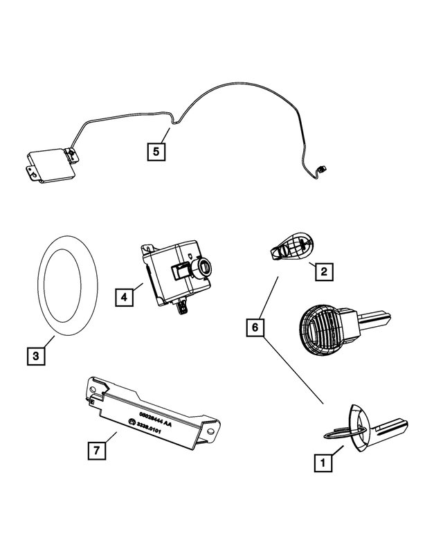 68066848AF - Electrical: Integrated Key Fob Transmitter for Mopar Image image