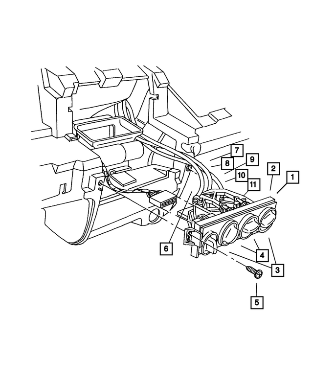 4885391AB - Air Conditioning &amp; Heater: Mode Cable for Mopar Image