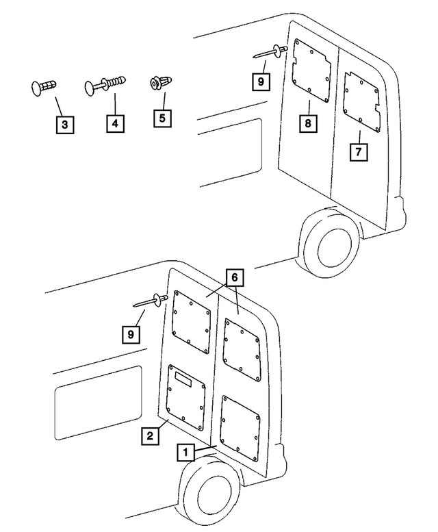 5104396AA - Interior Trim: Cargo Door Panel for Mopar Image