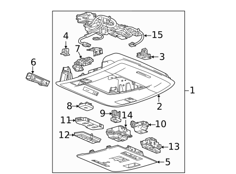Overhead Console for 2017 GMC Sierra 1500 #1