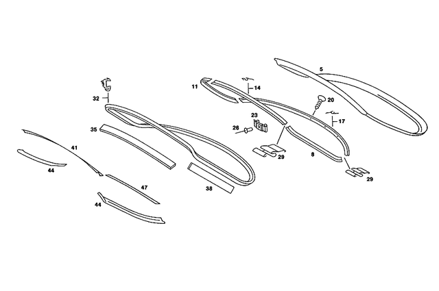 1266701322 - Windows: Trim Strip for Mercedes-Benz Image image