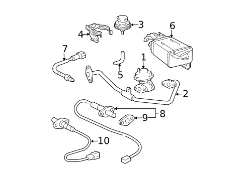 EGR System for 2003 Toyota Tacoma #0