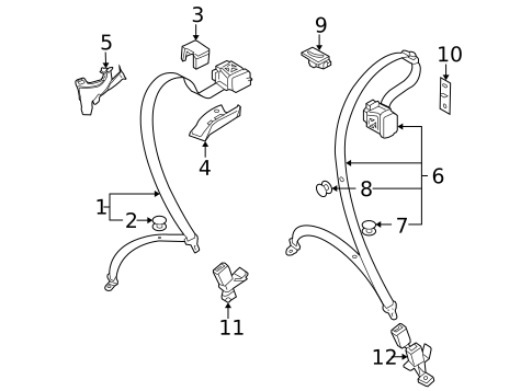 Seat Belt for 2006 Audi A6 Quattro #1