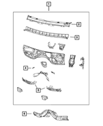 68031074AB - Body Sheet Metal Except Doors: Plenum Panel for Mopar Image image