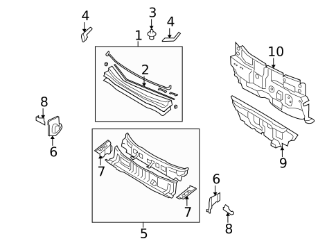 Cowl for 2008 Hyundai Elantra #0