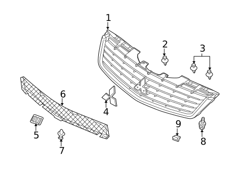 Grille & Components for 2009 Mitsubishi Galant #0