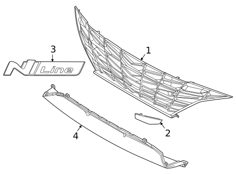 Grille for 2023 Hyundai Elantra #0