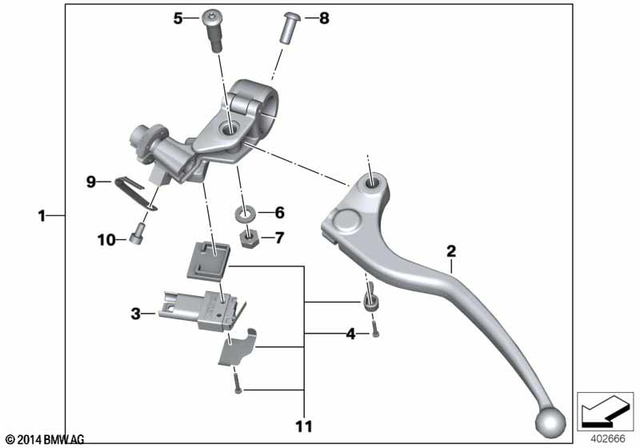 32728555465 - : Clutch Control Assembly for BMW-Motorrad Image