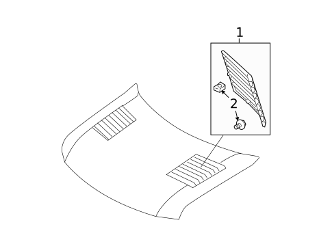 Exterior Trim - Hood for 2010 Ford F-150 #0