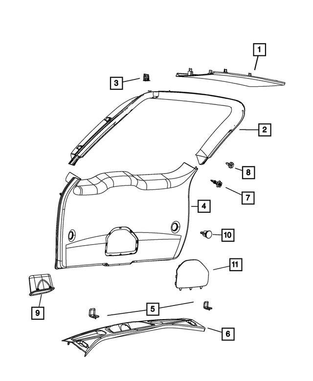 1GT15DX9AC - Interior Trim: Lift-Gate Molding for Mopar Image