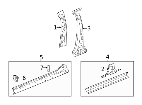 Center Pillar & Rocker for 2019 Cadillac XTS #0