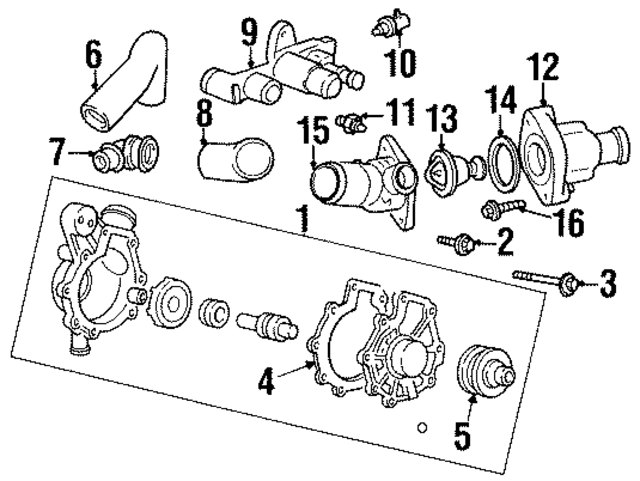 F5RZ10884B - Belts &amp; Cooling: Engine Coolant Temperature Sender for Ford Image
