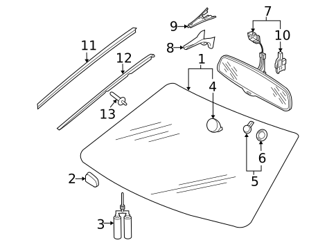 Glass - Windshield for 2009 Audi A5 Quattro #0